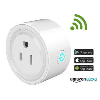 "A WiFi-enabled smart plug for controlling devices in smart homes. This plug allows users to remotely turn on/off connected devices using their smartphone or voice commands."