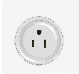 "A WiFi-enabled smart plug for controlling devices in smart homes. This plug allows users to remotely turn on/off connected devices using their smartphone or voice commands."